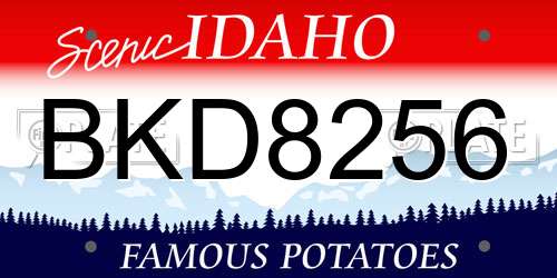 BKD8256 Idaho License Plate