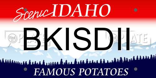 BKISDII Idaho License Plate