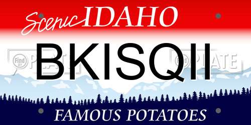 BKISQII Idaho License Plate
