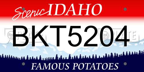 BKT5204 Idaho License Plate
