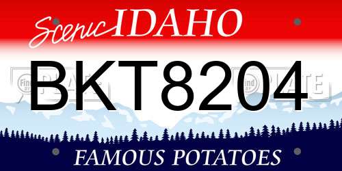 BKT8204 Idaho License Plate