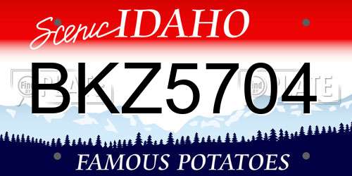 BKZ5704 Idaho License Plate
