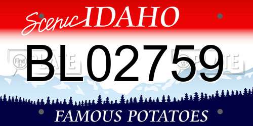 BL02759 Idaho License Plate