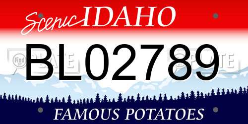 BL02789 Idaho License Plate