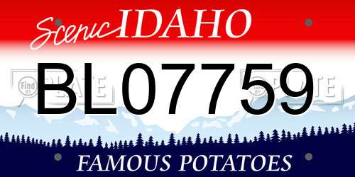 BL07759 Idaho License Plate