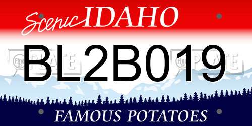 BL2B019 Idaho License Plate