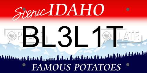 BL3L1T Idaho License Plate