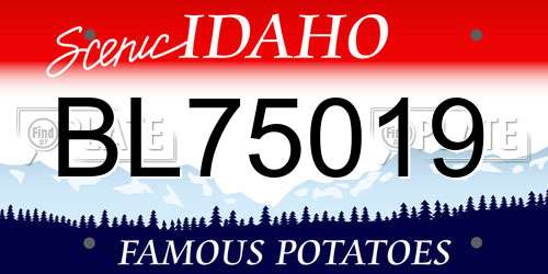 BL75019 Idaho License Plate