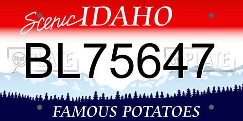 BL75647 Idaho License Plate