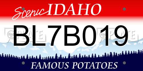 BL7B019 Idaho License Plate