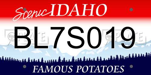 BL7S019 Idaho License Plate