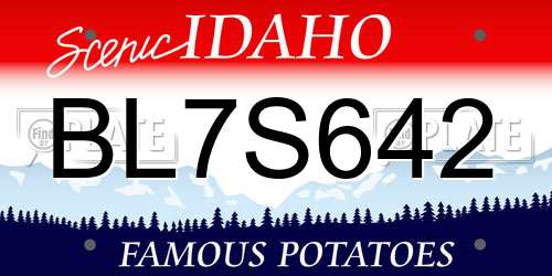 BL7S642 Idaho License Plate