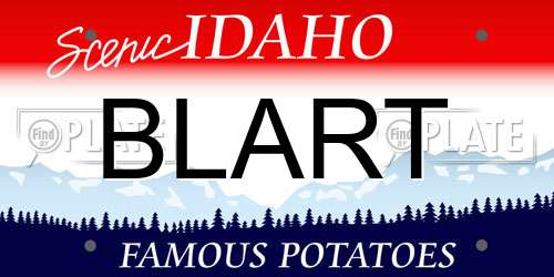 BLART Idaho License Plate