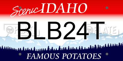 BLB24T Idaho License Plate