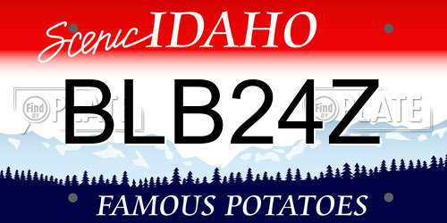 BLB24Z Idaho License Plate