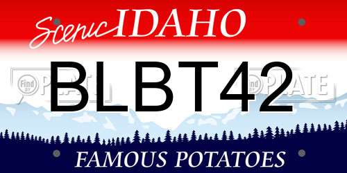 BLBT42 Idaho License Plate