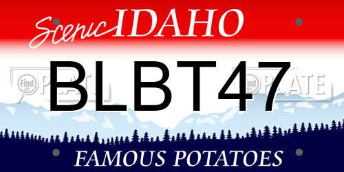 BLBT47 Idaho License Plate