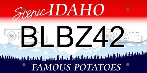 BLBZ42 Idaho License Plate