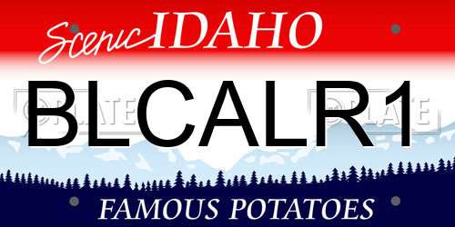 BLCALR1 Idaho License Plate
