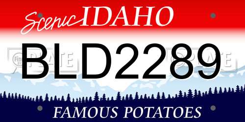 BLD2289 Idaho License Plate