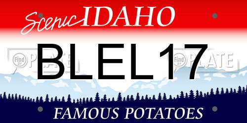 BLEL17 Idaho License Plate