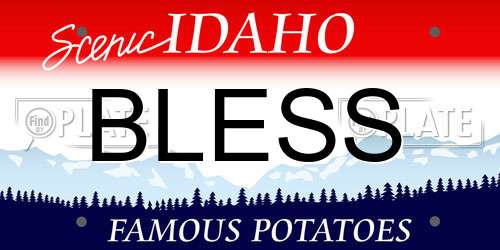 BLESS Idaho License Plate