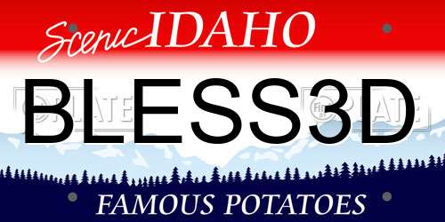 BLESS3D Idaho License Plate