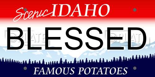 BLESSED Idaho License Plate
