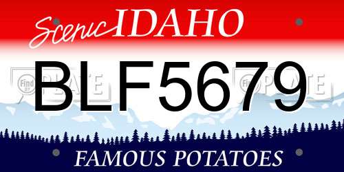 BLF5679 Idaho License Plate