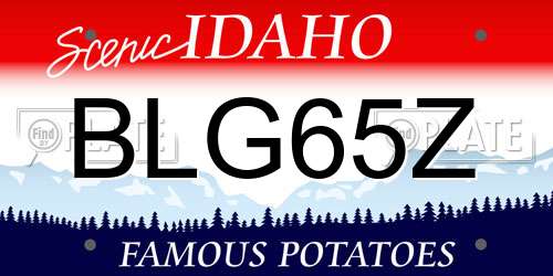 BLG65Z Idaho License Plate