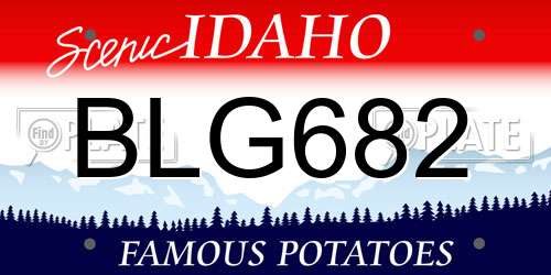 BLG682 Idaho License Plate