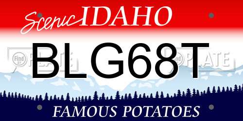 BLG68T Idaho License Plate