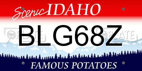BLG68Z Idaho License Plate