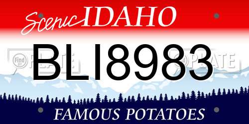 BLI8983 Idaho License Plate
