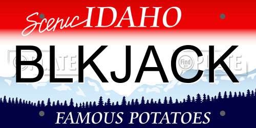 BLKJACK Idaho License Plate