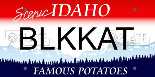 BLKKAT Idaho License Plate