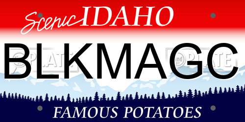 BLKMAGC Idaho License Plate