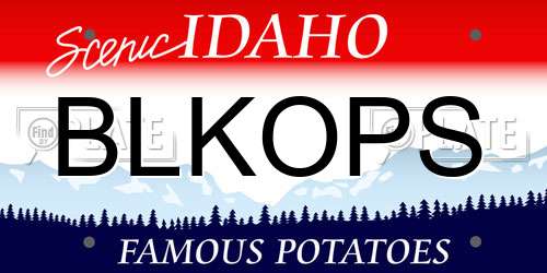 BLKOPS Idaho License Plate