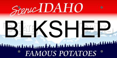 BLKSHEP Idaho License Plate