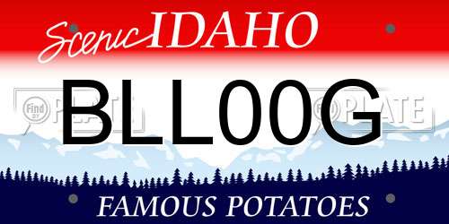 BLL00G Idaho License Plate