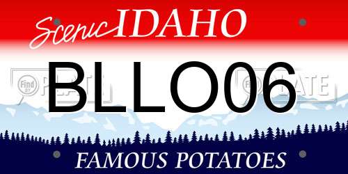 BLLO06 Idaho License Plate