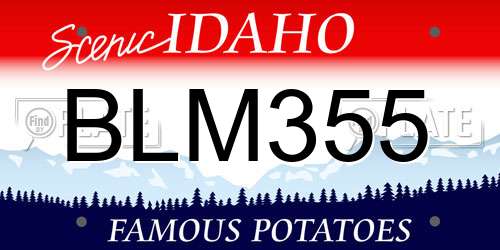 BLM355 Idaho License Plate