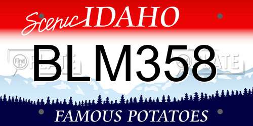 BLM358 Idaho License Plate