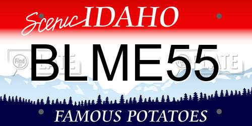 BLME55 Idaho License Plate