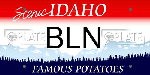 BLN Idaho License Plate
