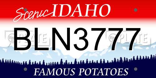 BLN3777 Idaho License Plate