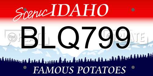 BLQ799 Idaho License Plate