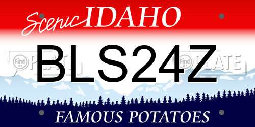 BLS24Z Idaho License Plate