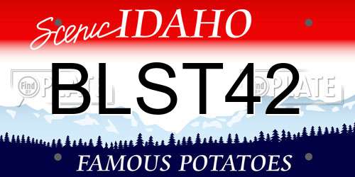 BLST42 Idaho License Plate