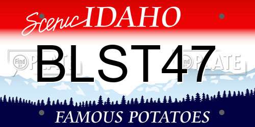BLST47 Idaho License Plate